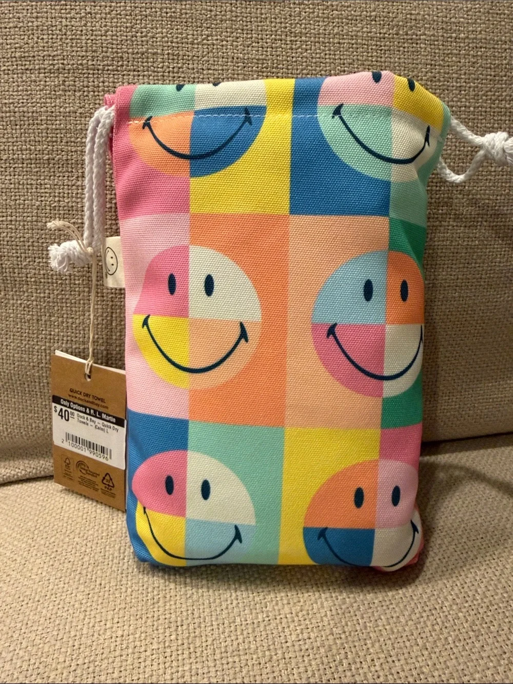 Dock & Bay Smiley Quick Dry Towel - Large